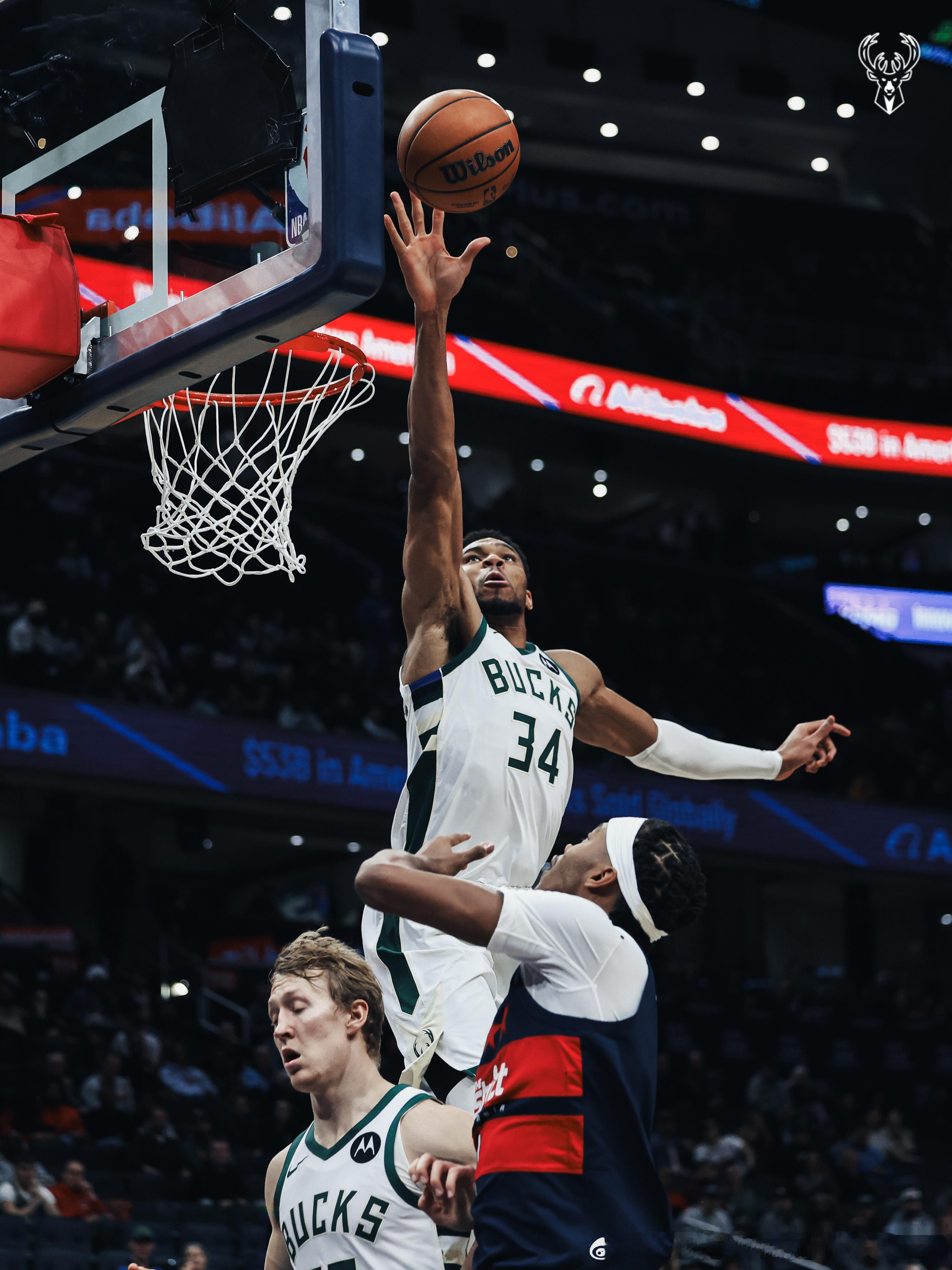 雄鹿126-129奇才雄鹿字母哥 