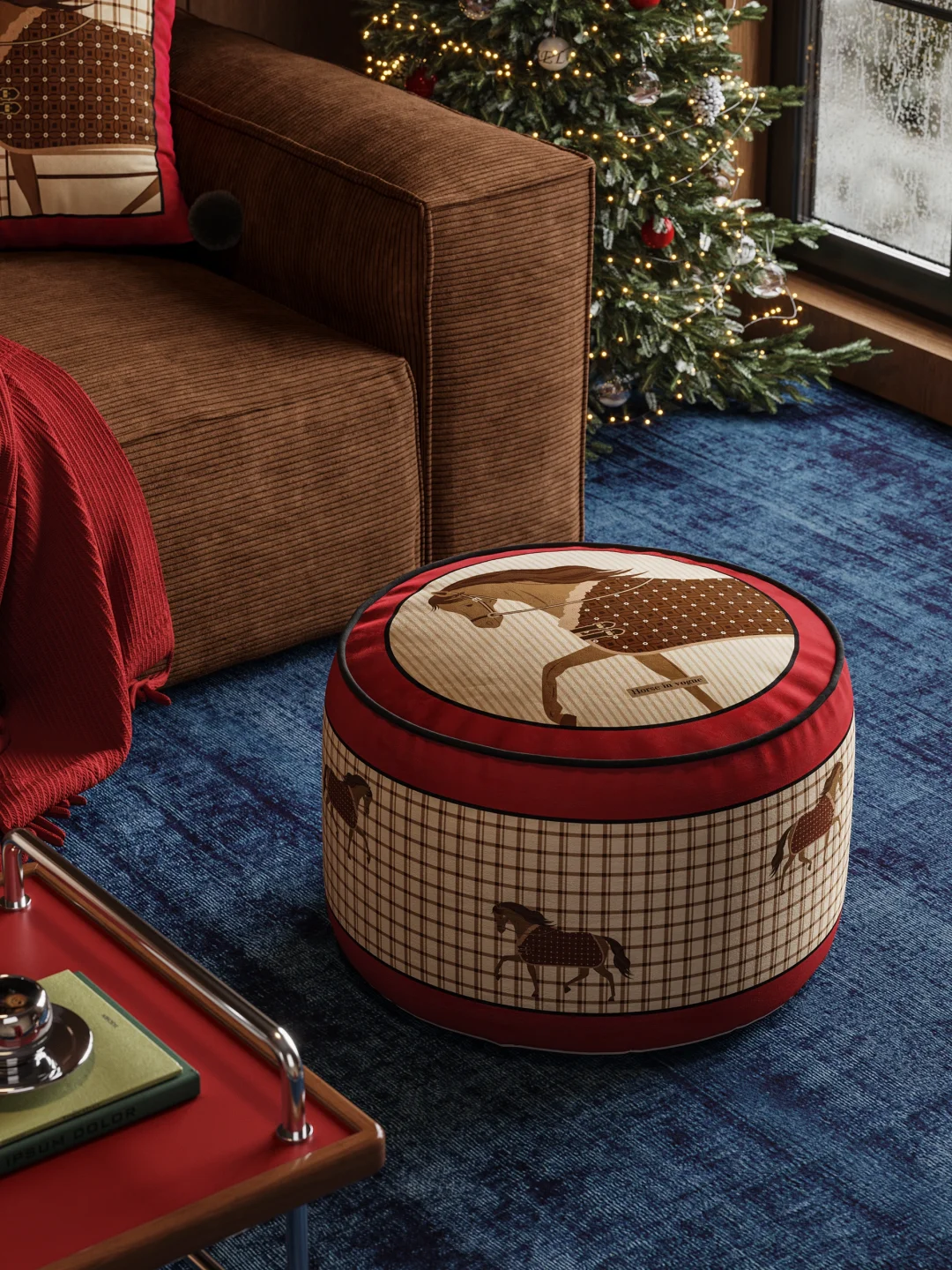 红棕撞色绝了🔴🟤客厅 C 位被这只坐墩预定