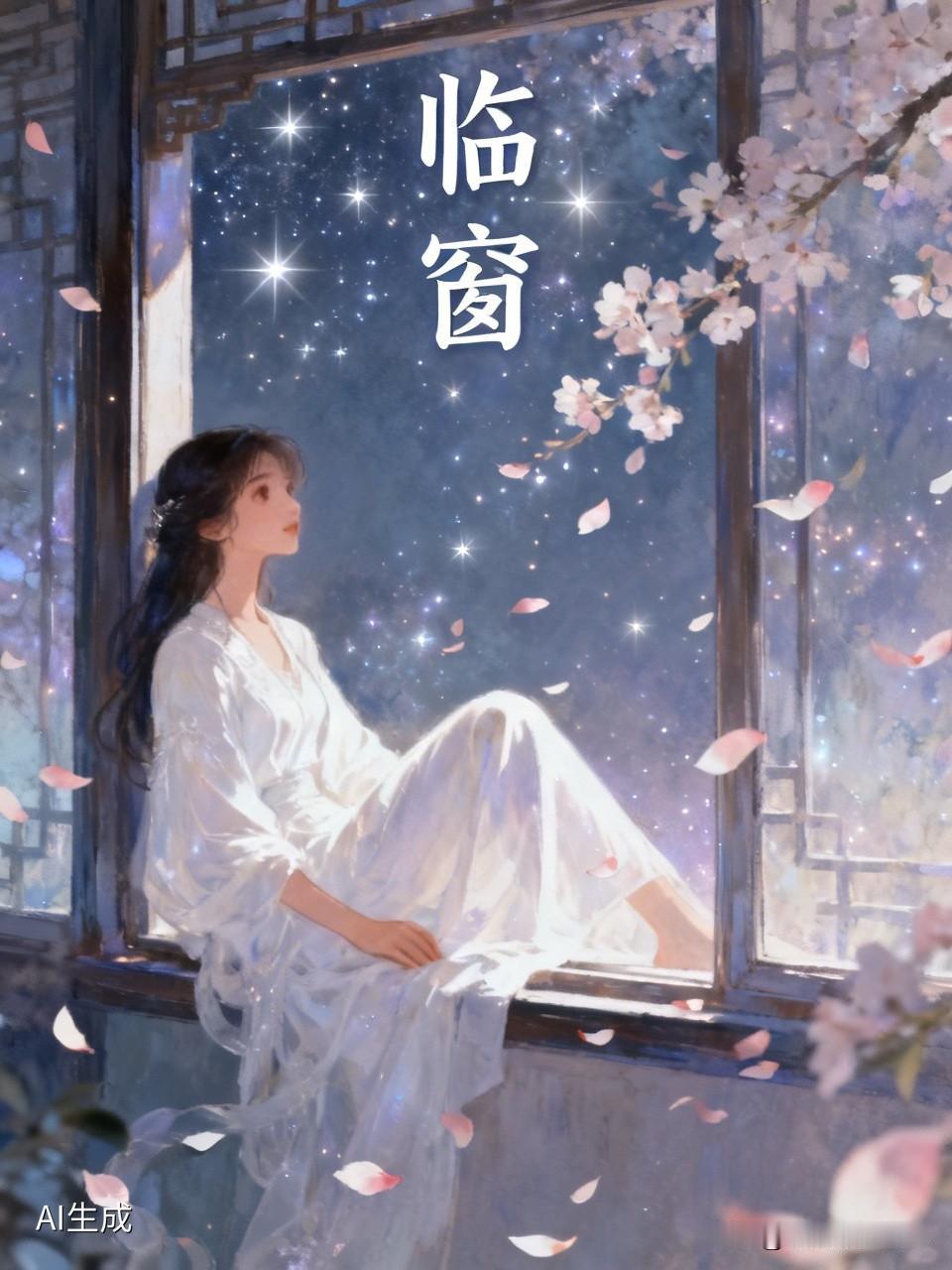 “纤指轻扶耳际云，眸光软浸一窗春。”这两句诗勾勒出一幅绝美画卷。一位佳人临窗而立
