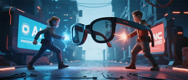 AI眼镜大决战：   技术公司、硬件公司、互联网公司各有优势，谁先下车率先搞定产