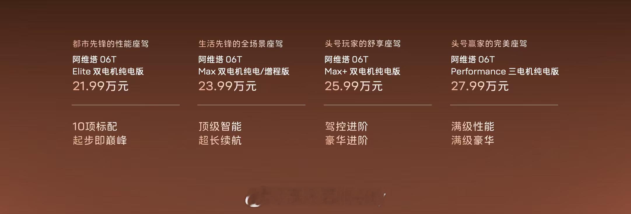 阿维塔06T上市21.99-27.99w价格看图1 朋友们 你们觉得是不是很惊喜