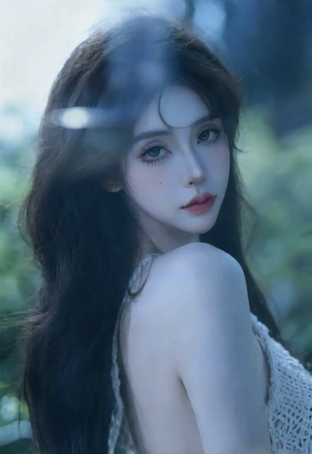 她头发变长了 好像过得很好 好像也不是很好 我不知道我没见过了