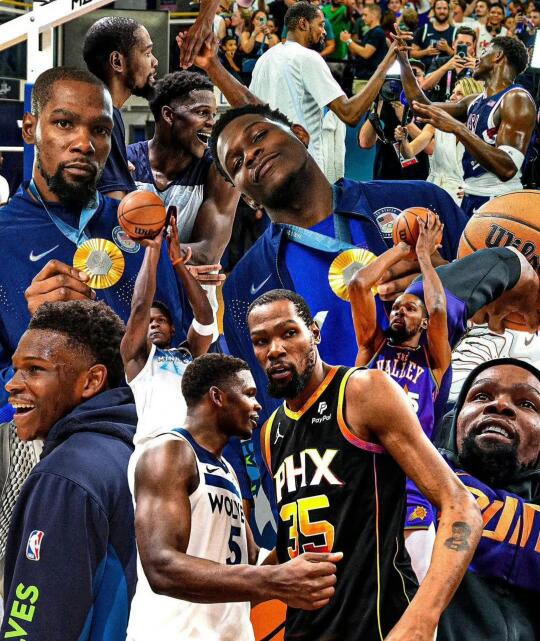 ESPN更新ins晒出华子和杜兰特一起的各种时刻，并配文：当偶像变成了...