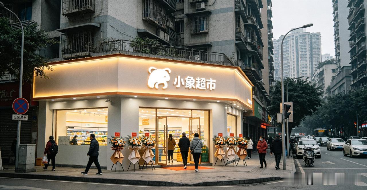 南坪商圈商超再添新成员，小象超市实体门店正式进驻，给南岸片区居民的日常采购带来不