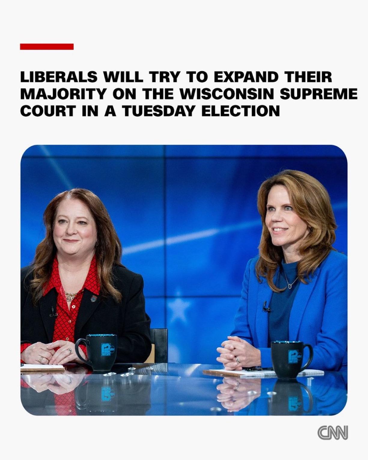 美国保守派法官玛丽亚·拉扎尔和自由派法官克里斯·泰勒将在周二的选举中角逐威斯康星