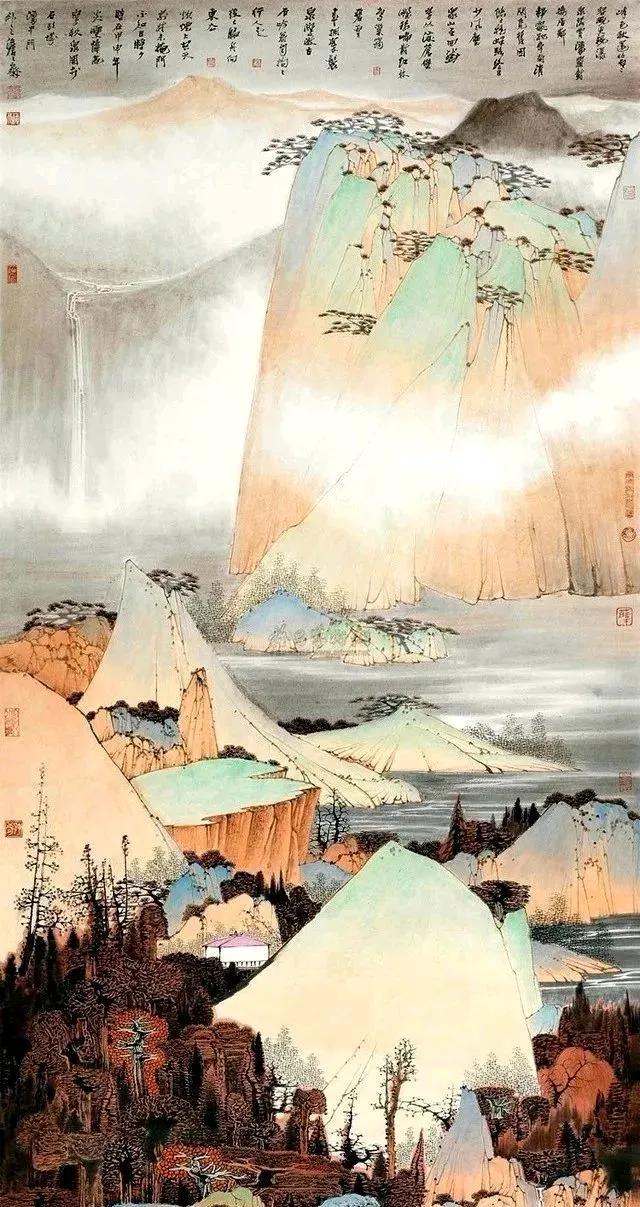 追求艺术形式的单纯美和耐读性的统一，是作者山水图式的特色。单纯美中有丰富的内涵，