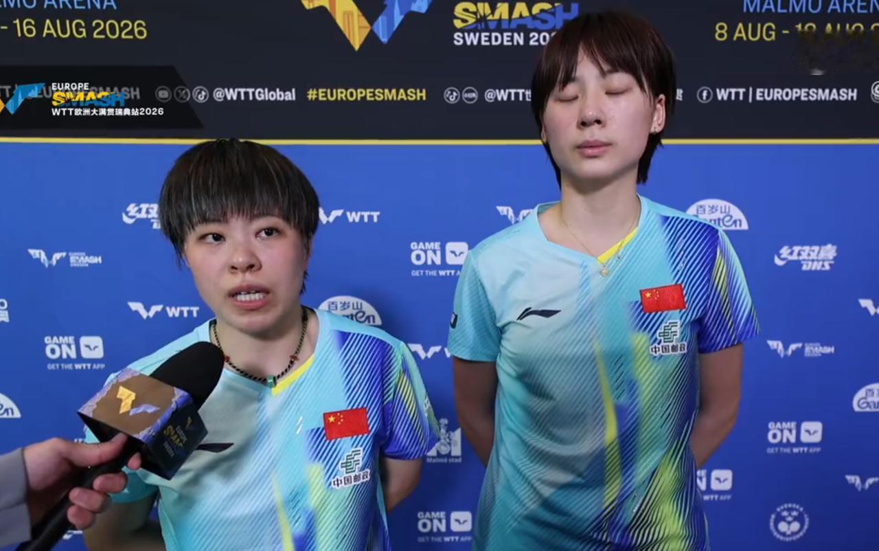 为何王艺迪/陈熠3-2艰难赢下简彤娟/李昱谆？赛后采访，陈熠把责任揽下来，看她自