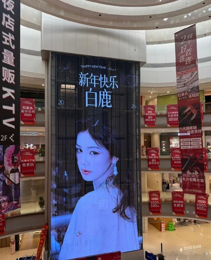 白鹿浙江卫视跨年应援大屏白鹿跨年应援大屏 跨年应援仪式感拉满！白鹿浙江卫视大屏闪