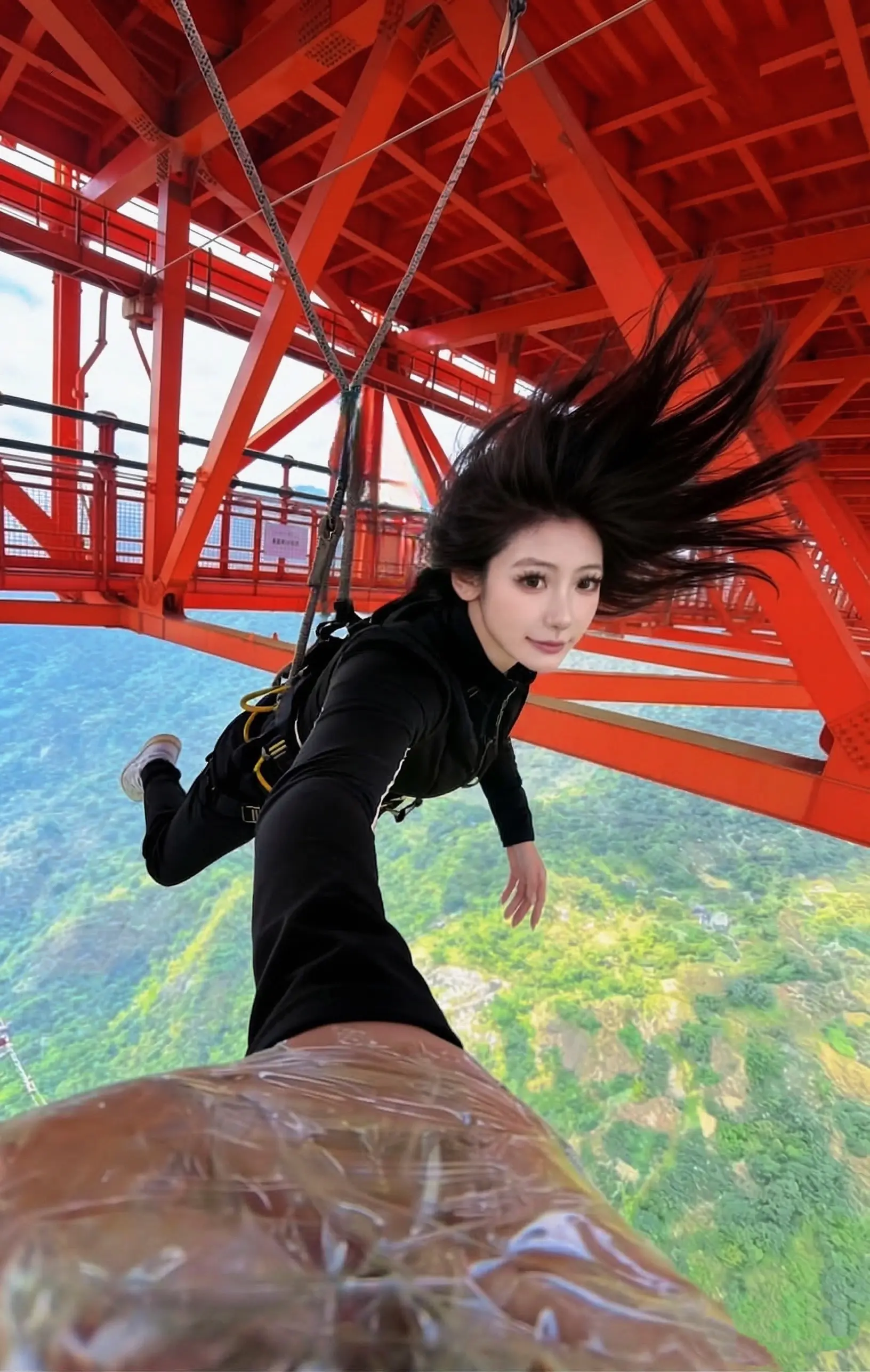 挑战世界Top1蹦极🔝吉尼斯纪录拿下！ 勇气是人类的赞歌🪽 （其实...