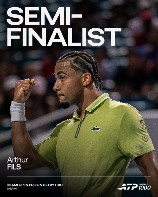 菲斯首进大师赛四强 迈阿密大师赛，菲斯苦战三抢七，决胜盘抢七2-6后连赢6分，以