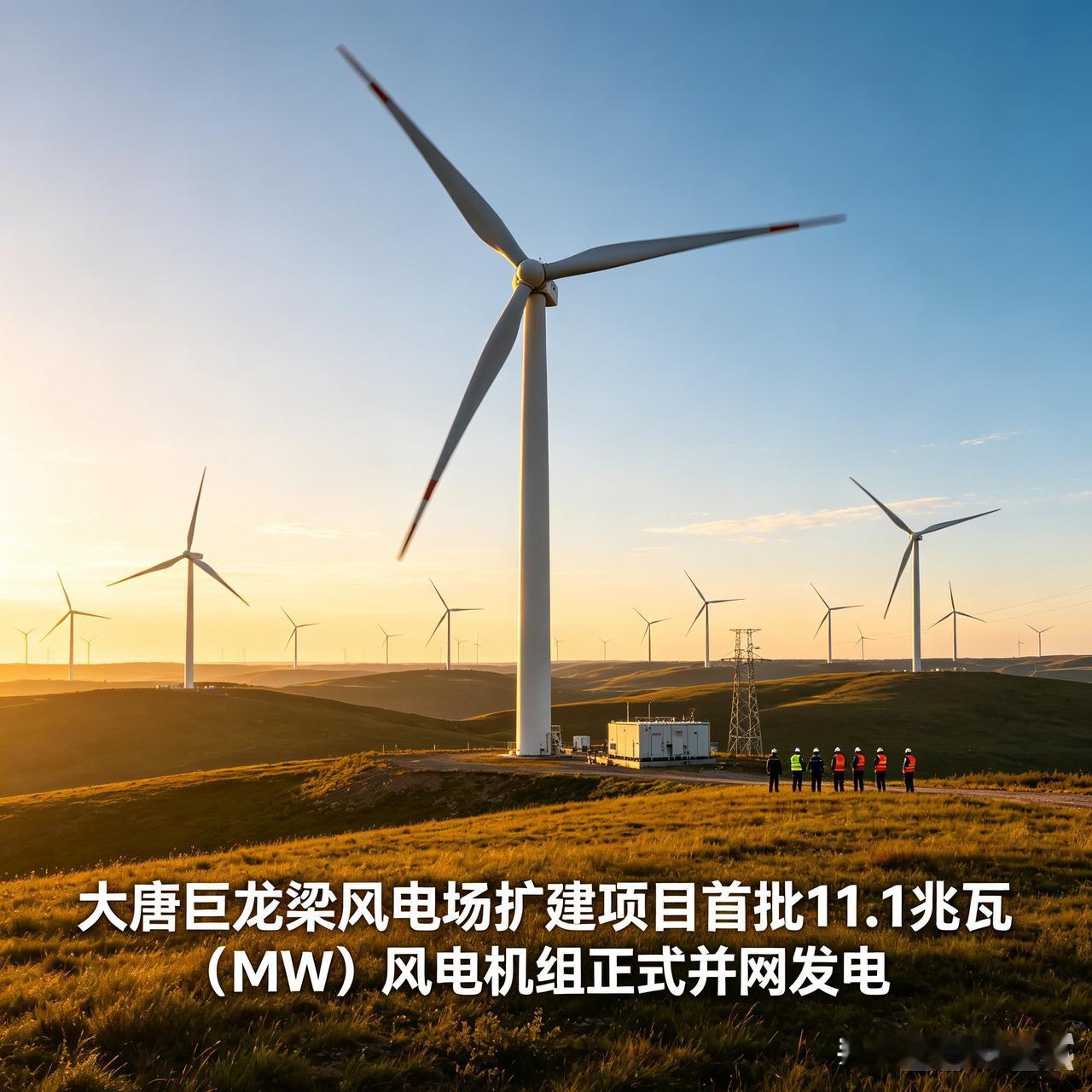 大唐巨龙梁扩建首台11.1兆瓦风机并网——中国高原山地风电突破"大机型"门槛
