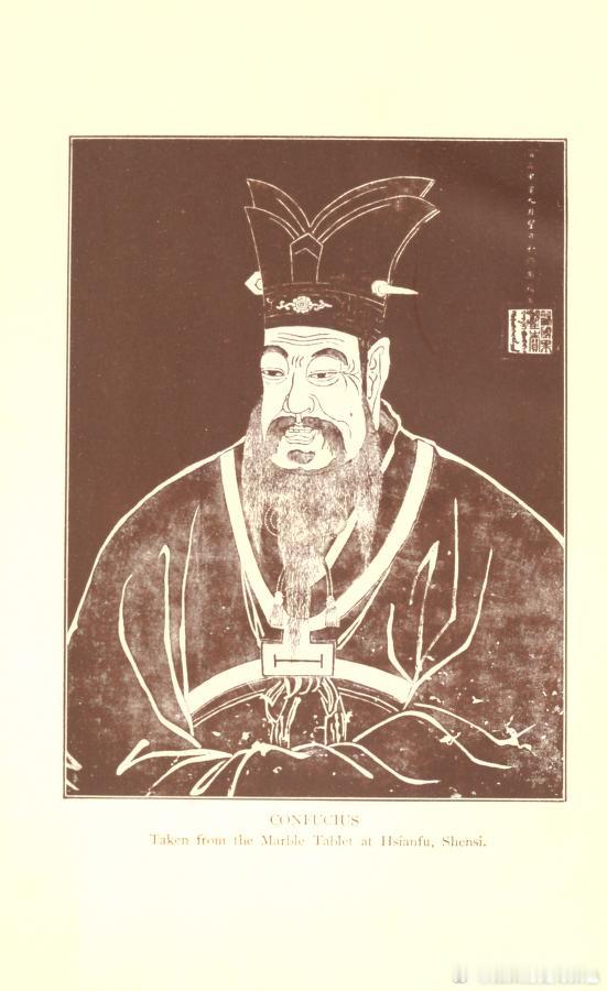 1920年，陕西西安，文庙孔子像 