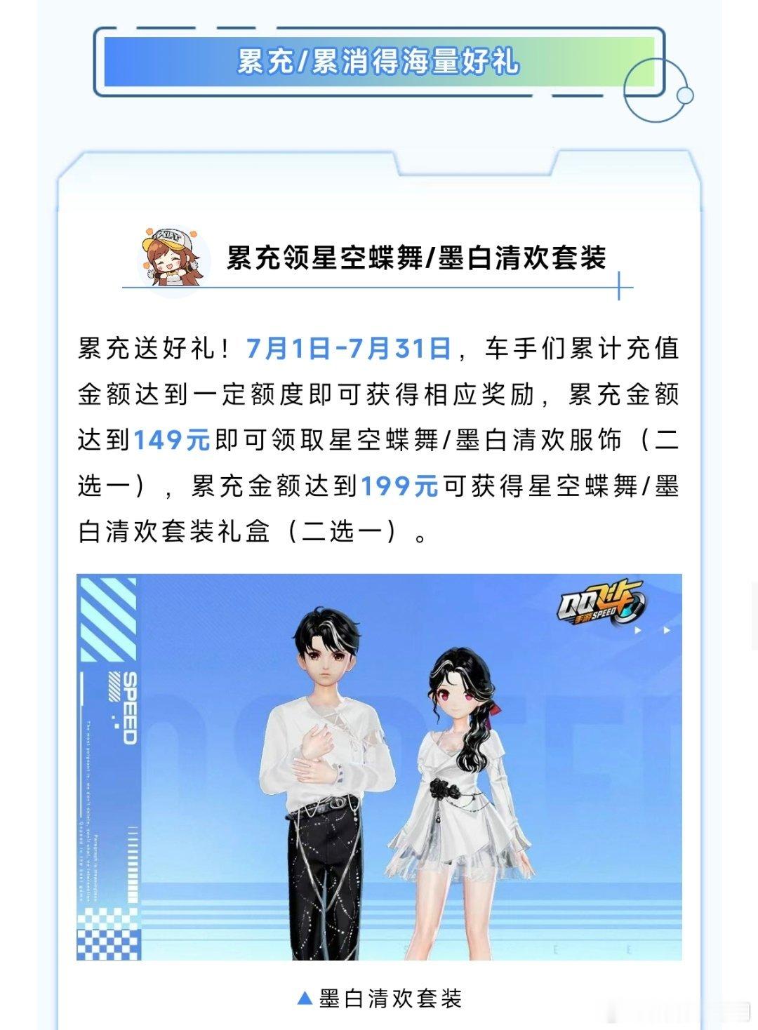 qq飞车手游 86r拿下2390💎❗可以计入累充噜这次暑假的福利还不错!基本上