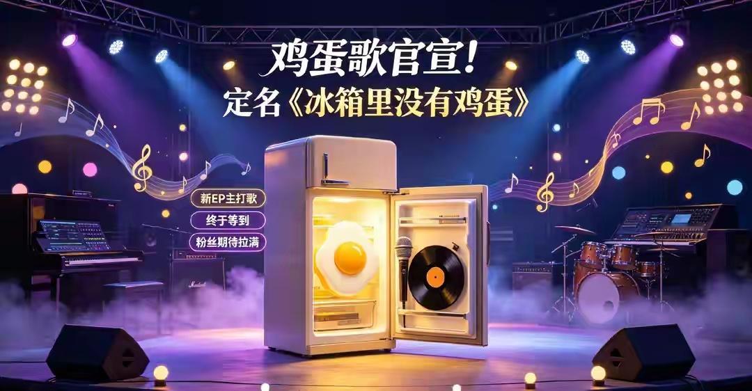 粉丝心心念念的“鸡蛋歌”终于迎来好消息！这首被大家戏称鸡蛋歌的作品，正式拥有官方