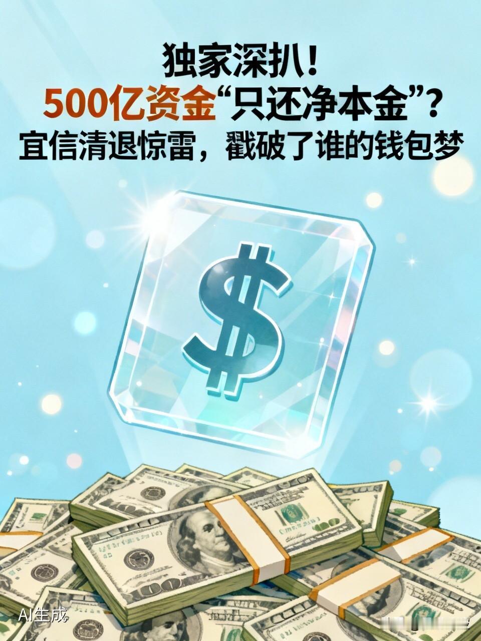 独家深扒！500亿资金“只还净本金”？宜信清退惊雷，戳破了谁的钱包梦

  如果