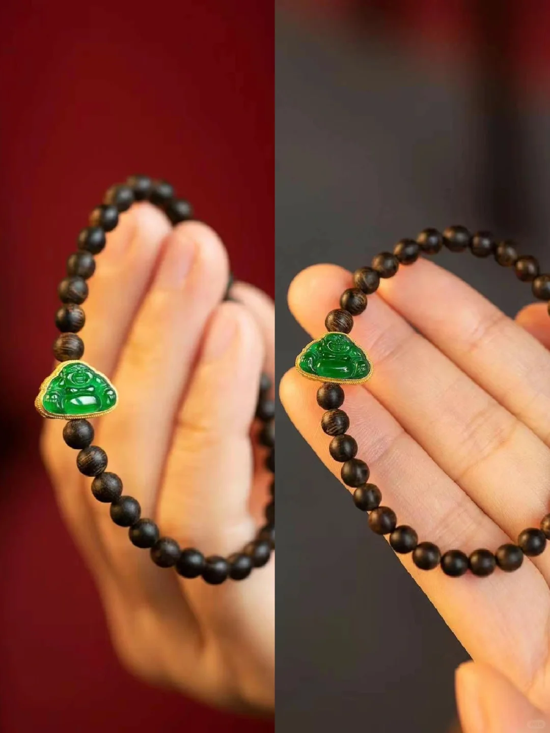 翡翠佛公搭配沉香，没人会拒绝吧❗️❗️❗️