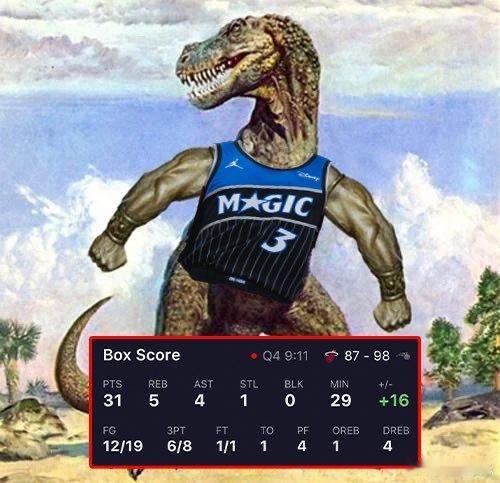 “魔爹”依旧是“魔爹”，昨天喷了贝恩，可能被他听见了热火vs魔术新赛季篮不住