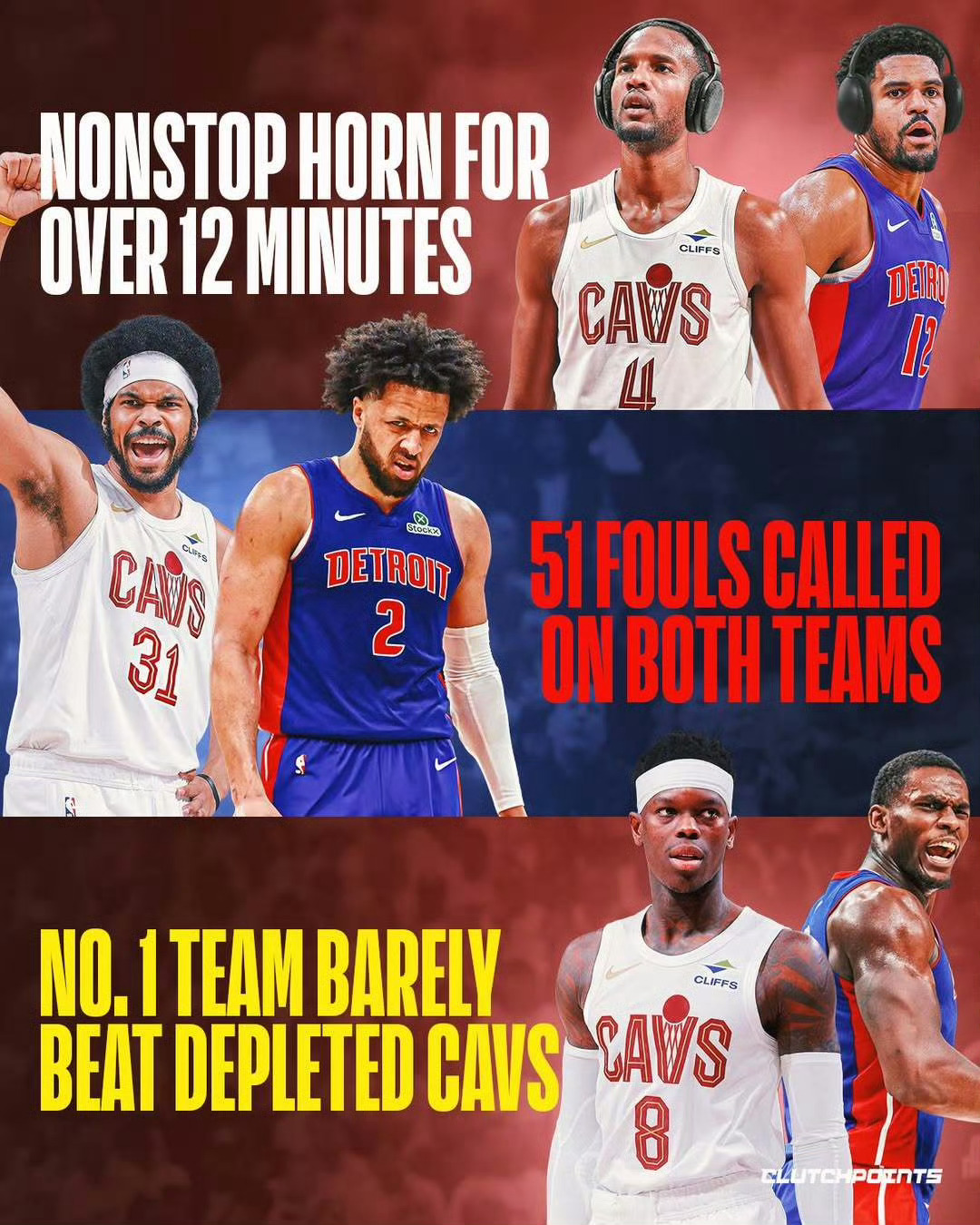 一场疯狂的比赛！由于电力故障，球馆鸣笛声连续响起超过12分钟，导致比赛被迫中断。