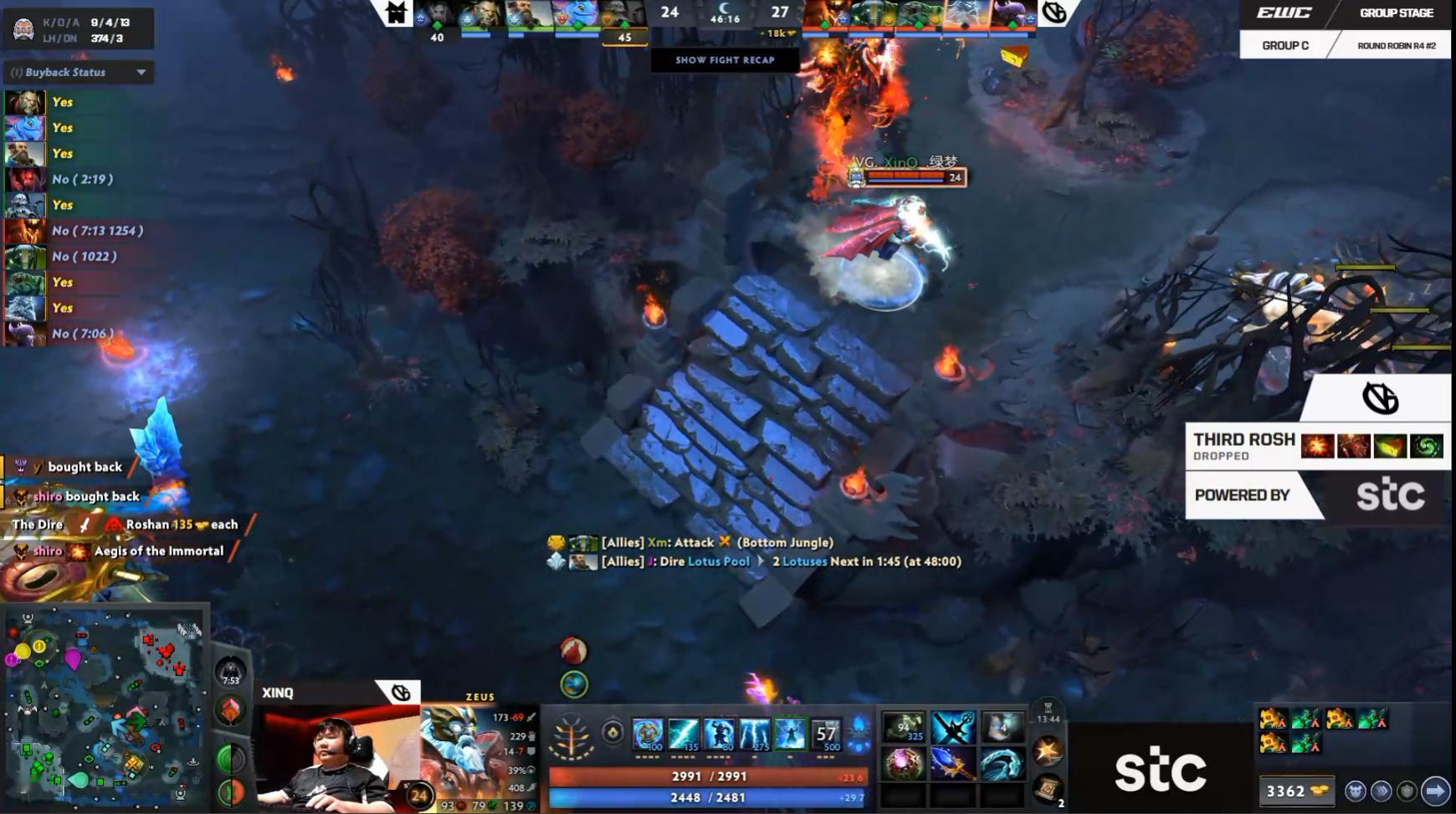 DOTA2 2026 EWC电竞世俱杯小组赛VG对阵Nemsis战队BO2第一局
