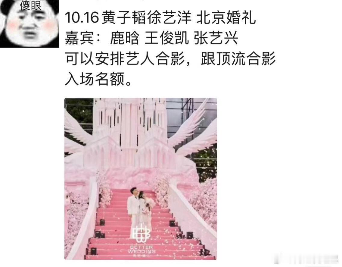 黄子韬婚礼怎么还有黄牛票啊！这鹿晗，王俊凯，张艺兴是确定去了吗？伴郎？那伴娘团也