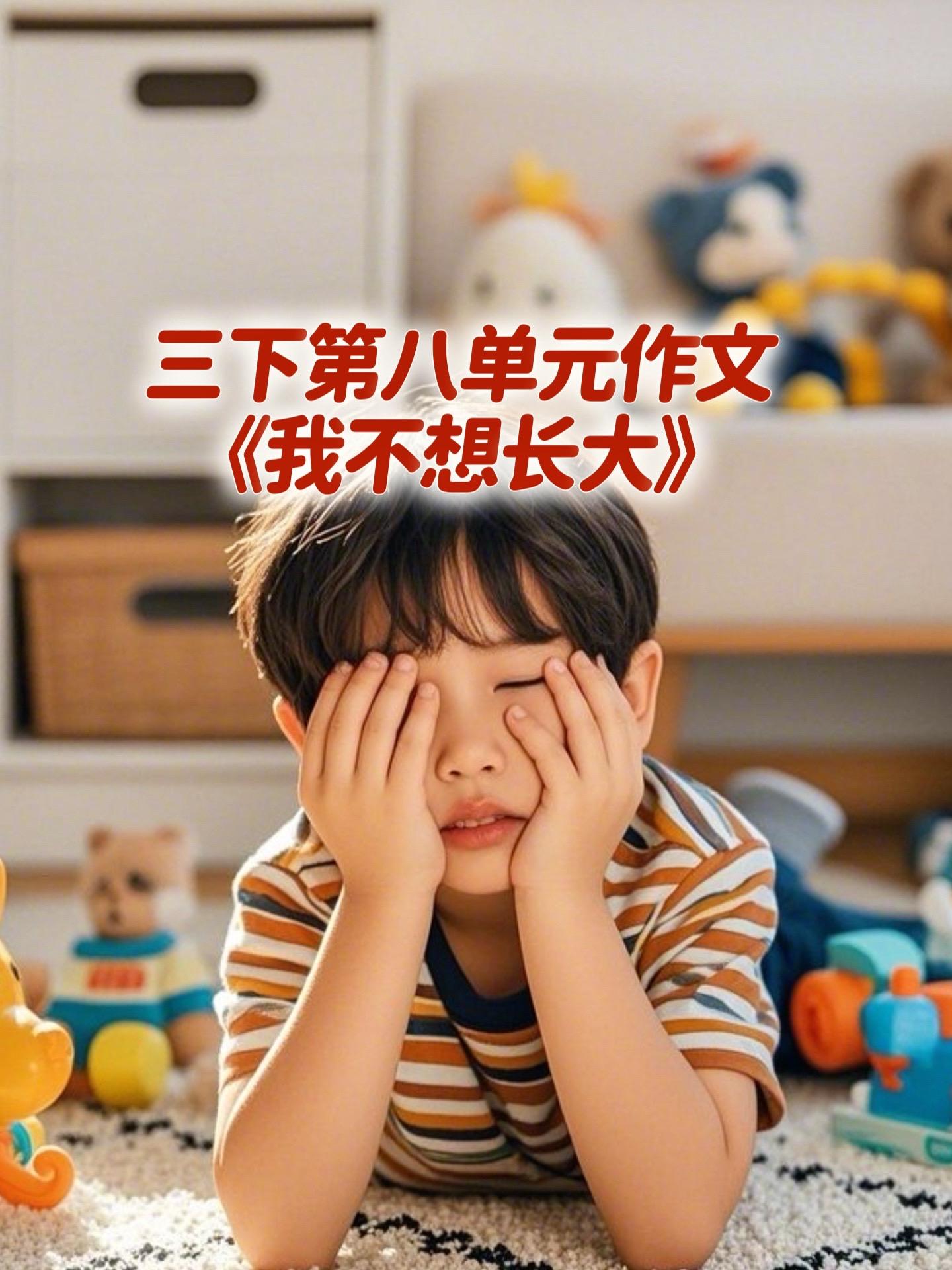 《我不想长大》 优秀范文。家长必读，小学三年级下册第八单元习作《这样想...