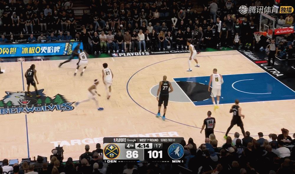 麦丹说到做到是吧，向掘金任意球员冲过去就行… 