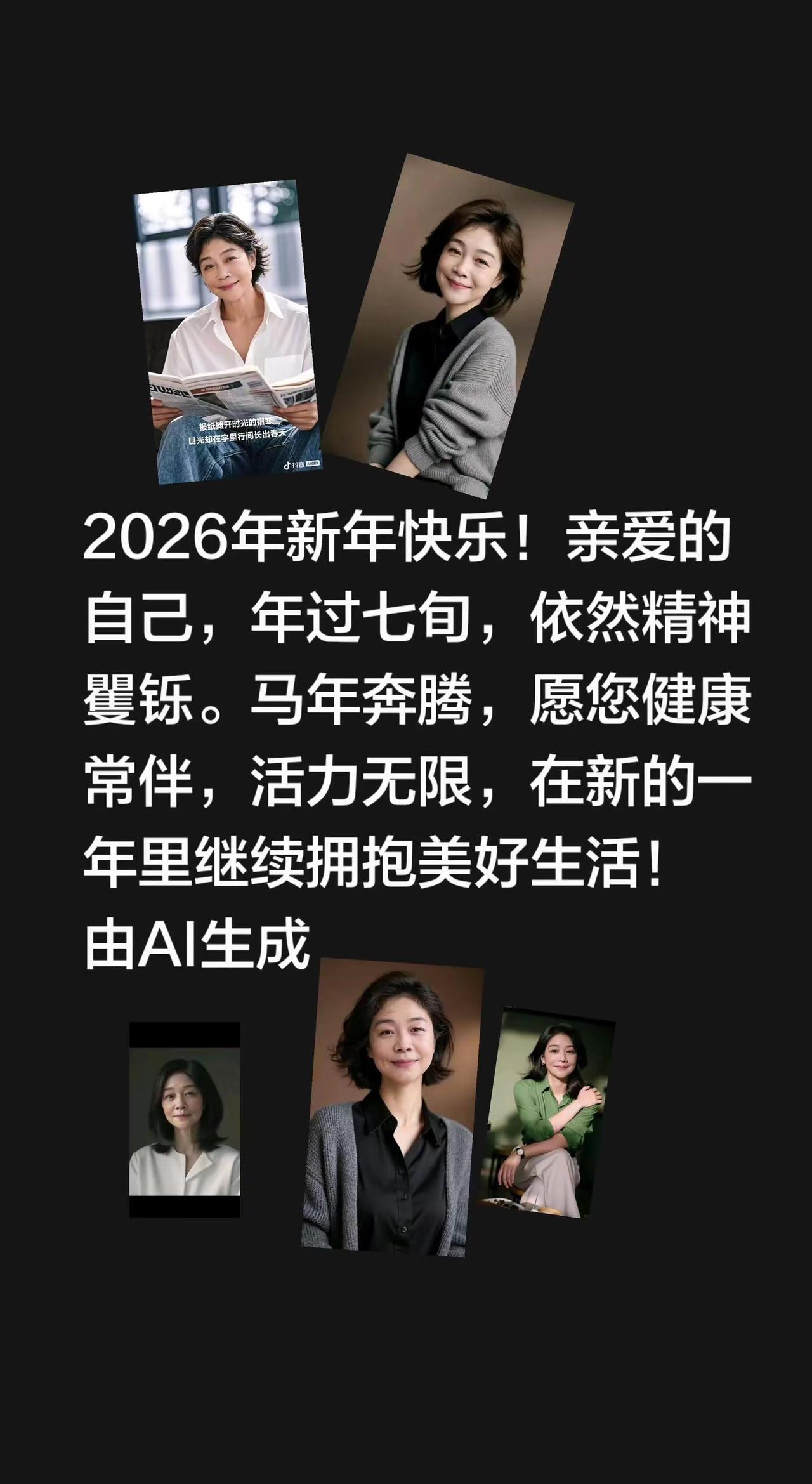 我评论了@冯小溪河 的作品：2026年新年快乐！亲爱的自己，年过七旬，依然精神矍