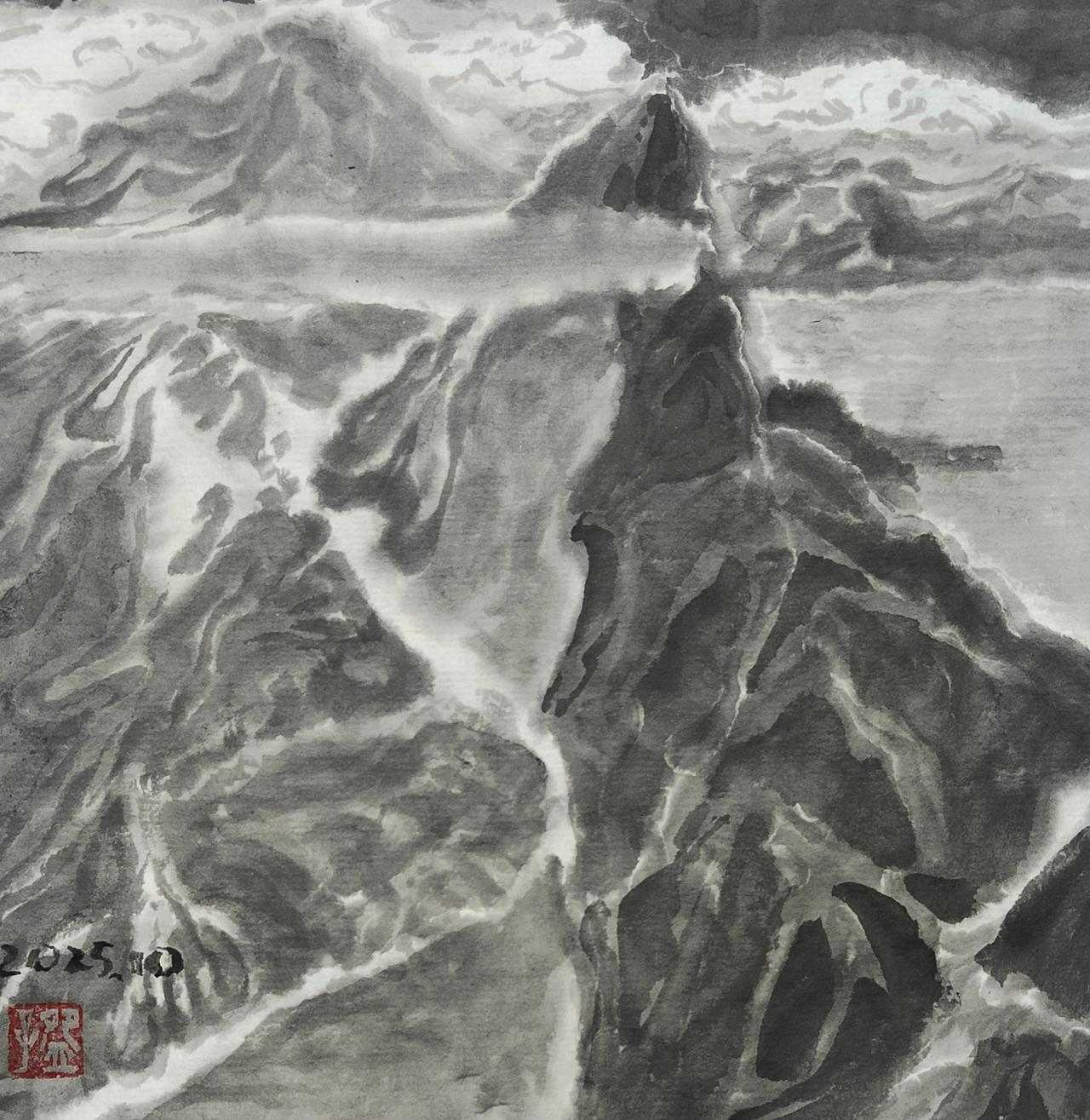 碗子的纸片水墨