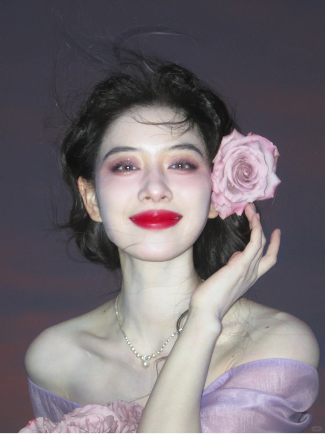 紫粉日暮时
