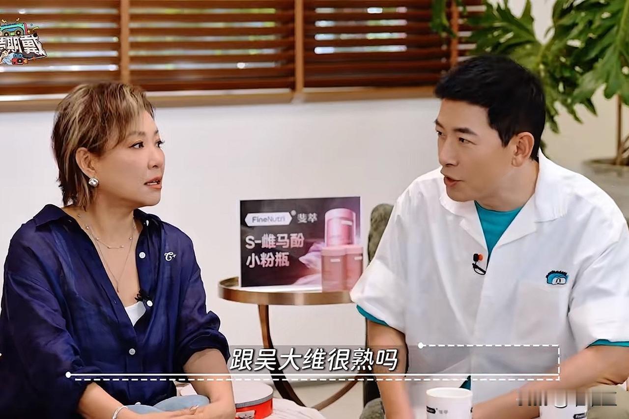 戴军问那英：“你跟吴大维很熟吗？”那英点头，说：“很熟，年轻的时候我们走穴，他是