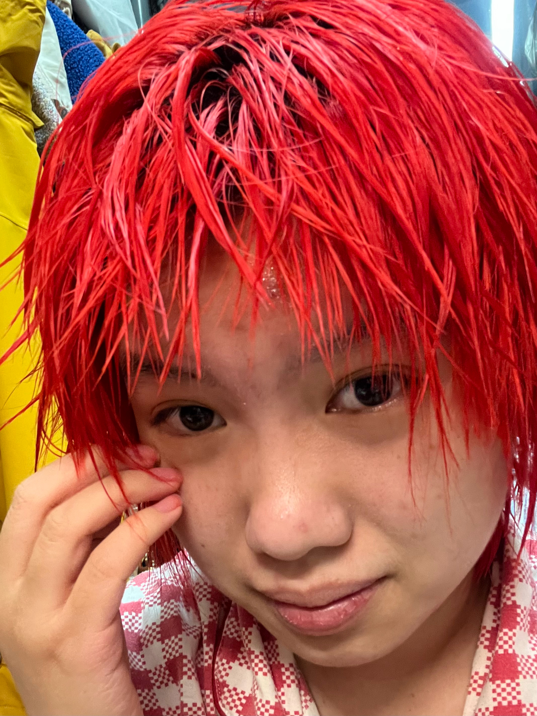 染出来了。代价是毁了我一条毛巾