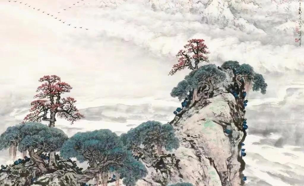 《登高》杜甫

风急天高猿啸哀，渚清沙白鸟飞回。
无边落木萧萧下，不尽长江滚滚来