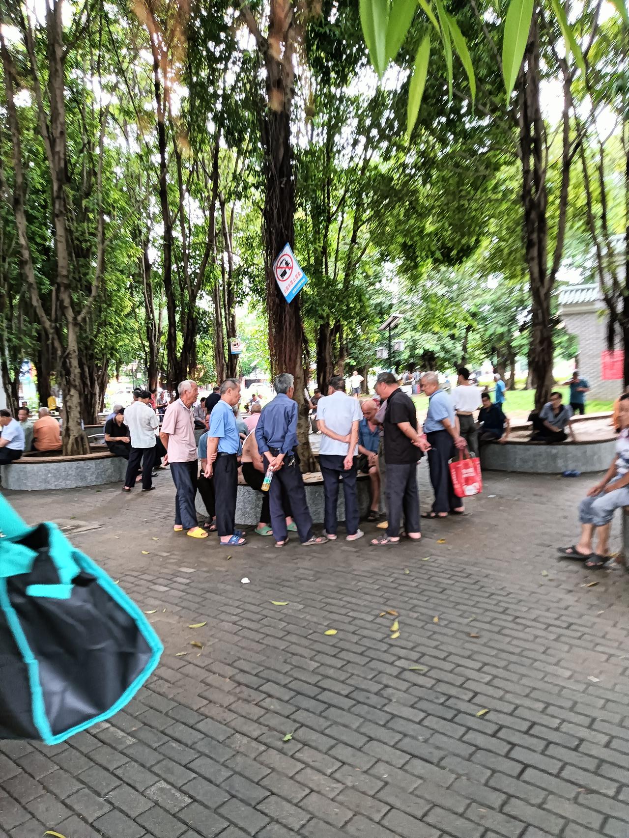 下午经过贵港市港南区龙狮体育公园进去逛逛，好久没进去过公园较往日平静好多。所见往