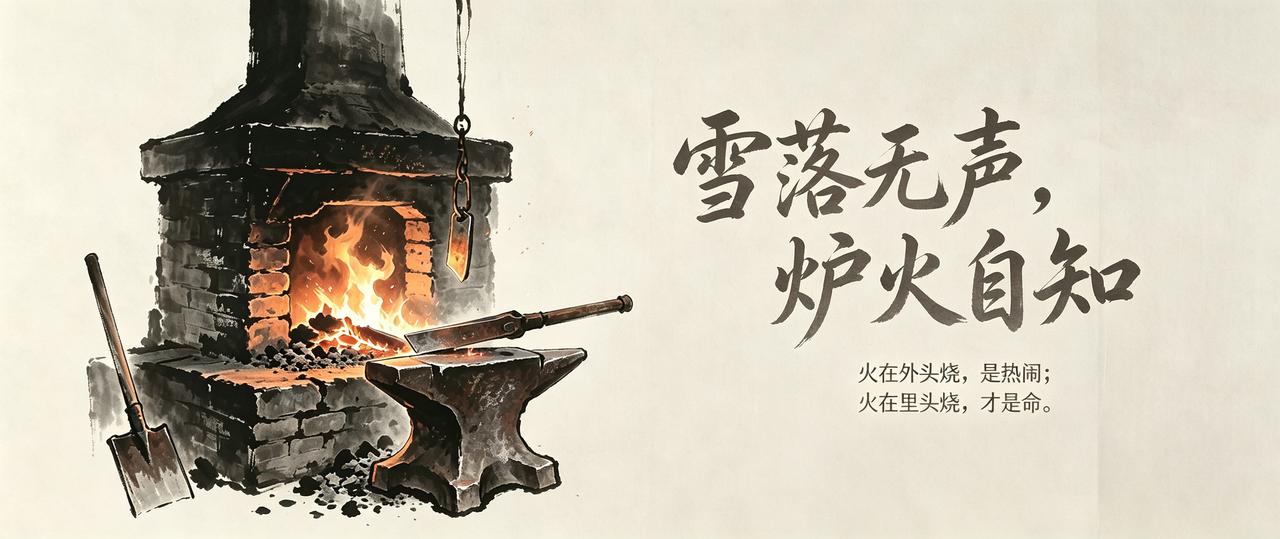 雪落无声，炉火自知

人这一辈子，大概都会经历三个阶段。

第一个阶段，拼命想让