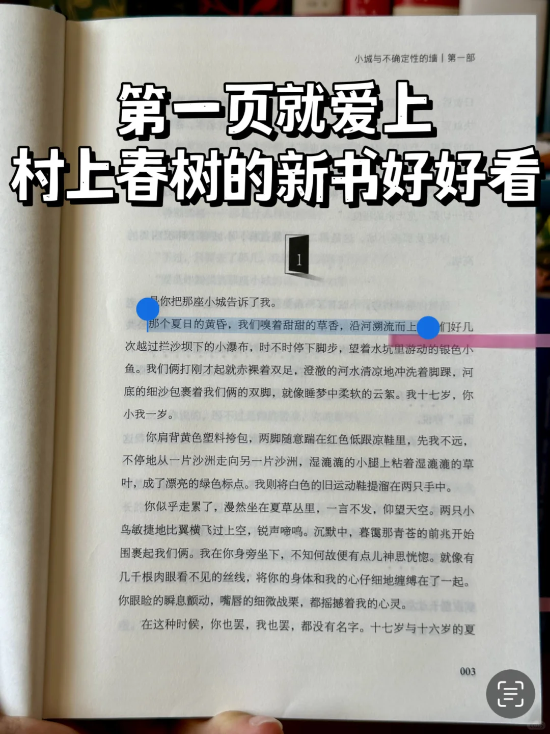 读了第一页就爱上❗️村上春树真的是纯爱战士