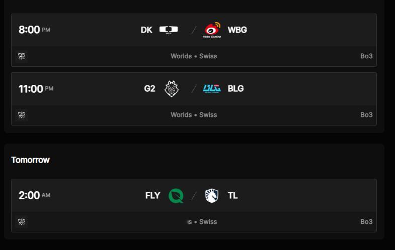 BLG对战G2的比赛是11点打！由于都是一号种子池，BLG没有优先选变权。#s1