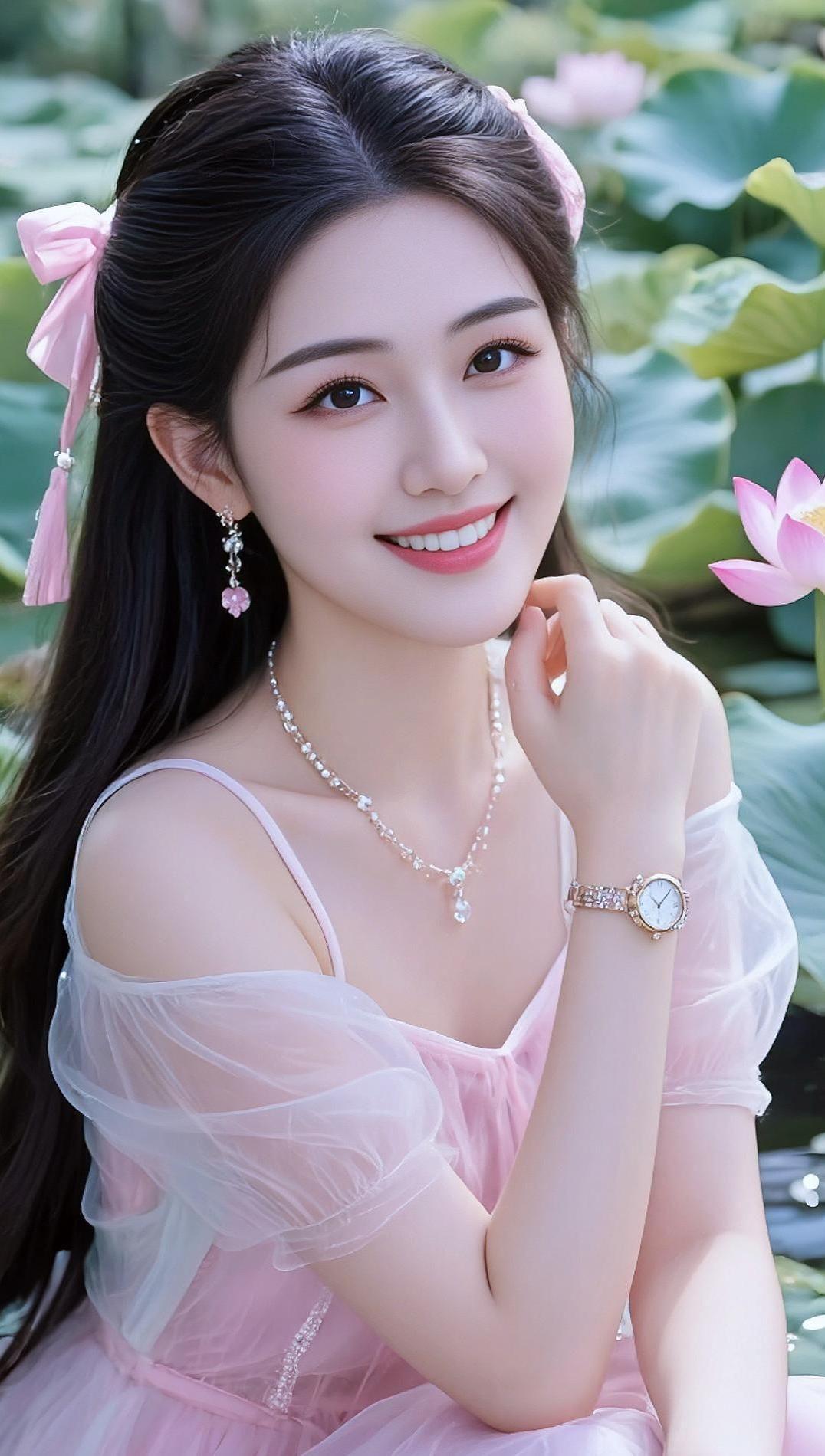 AI荷塘清新写真