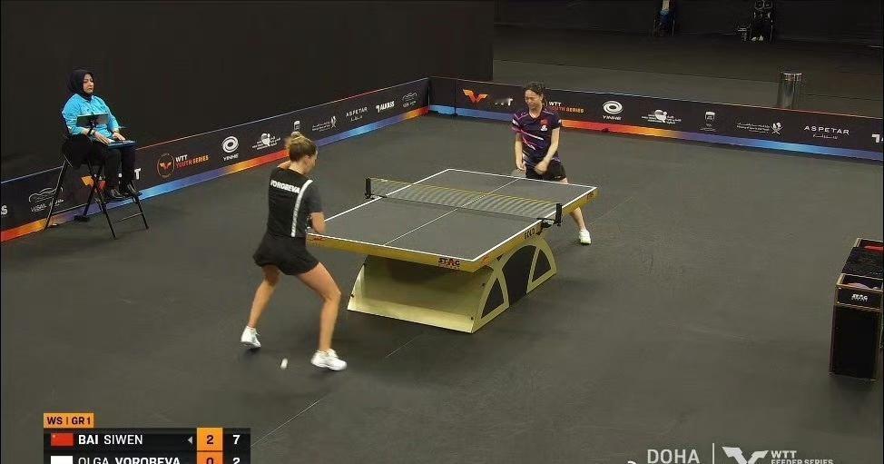 目前白思文🇨🇳资格赛战绩是一胜一负！
2026WTT支线赛多哈站女单资格赛小