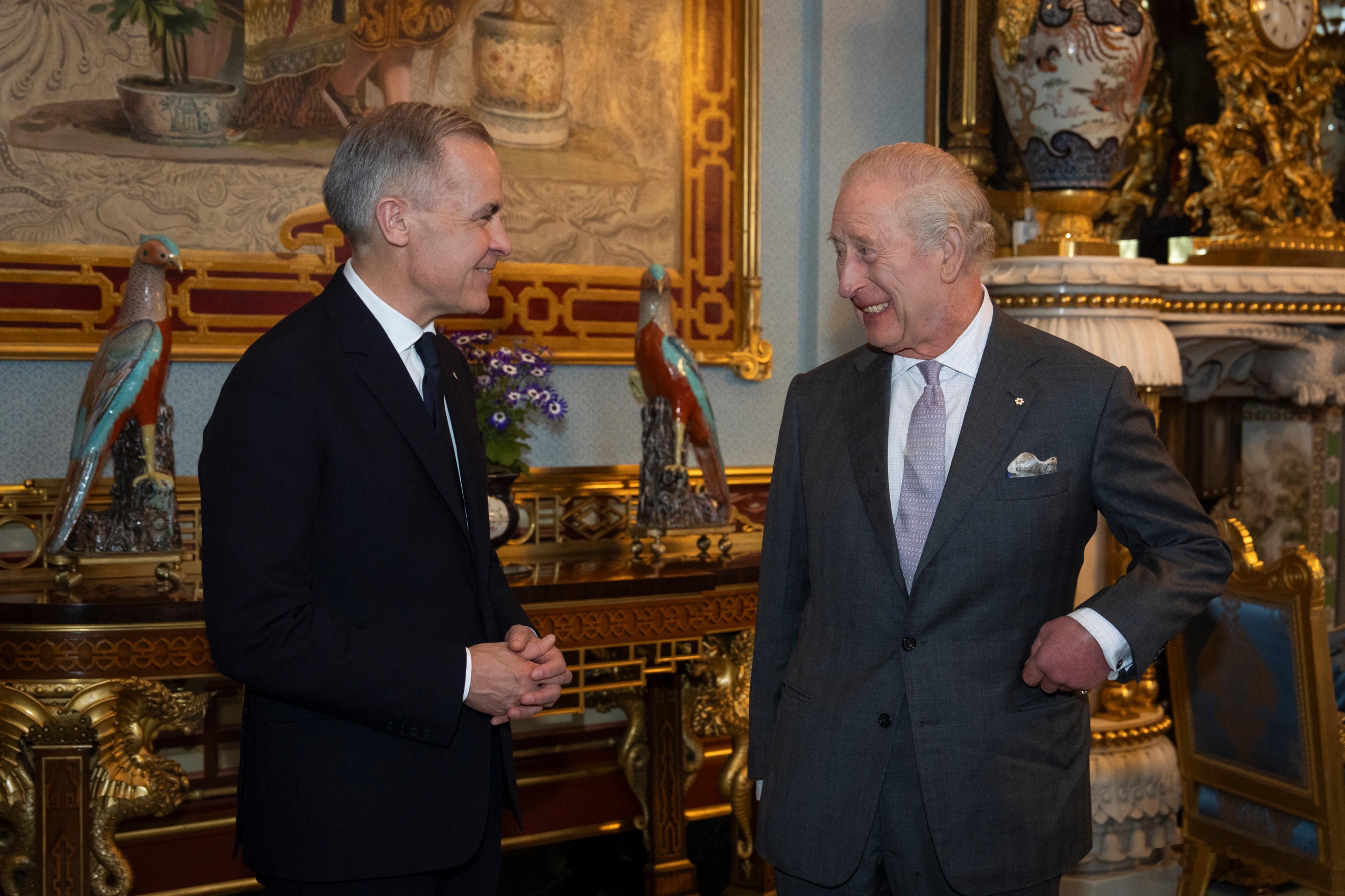 英国王室 🇬🇧🇨🇦3月16日，查尔斯国王在白金汉宫会见加拿大第24任总理