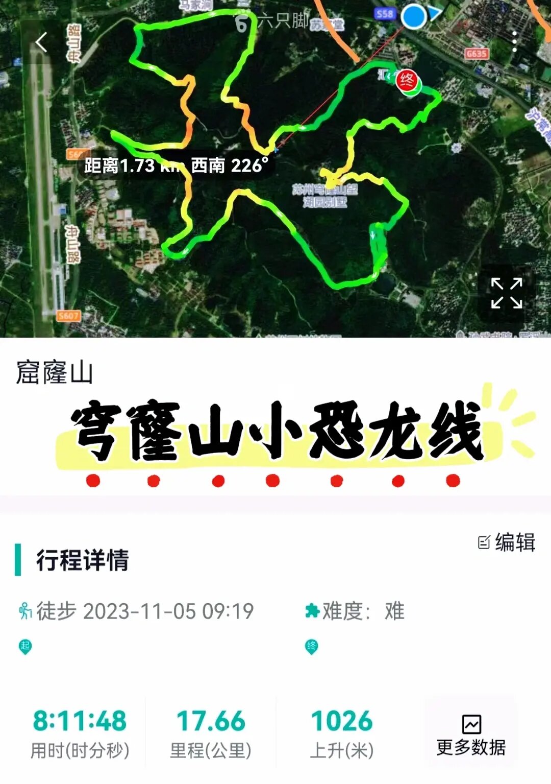 不要轻易尝试穹窿山小恐龙线   除非……