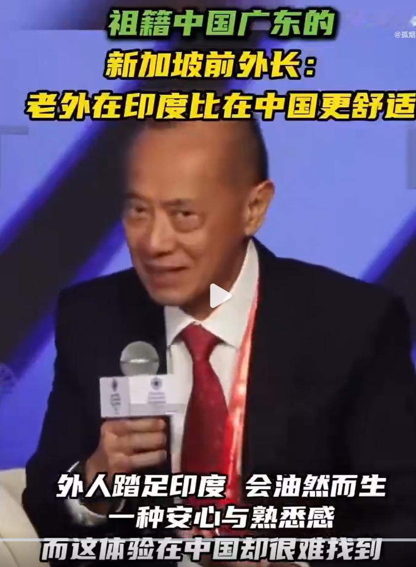 这些老油条见人说人话，见鬼说鬼话。祖籍广东的新加坡前外长杨荣文，在与印度外长苏杰