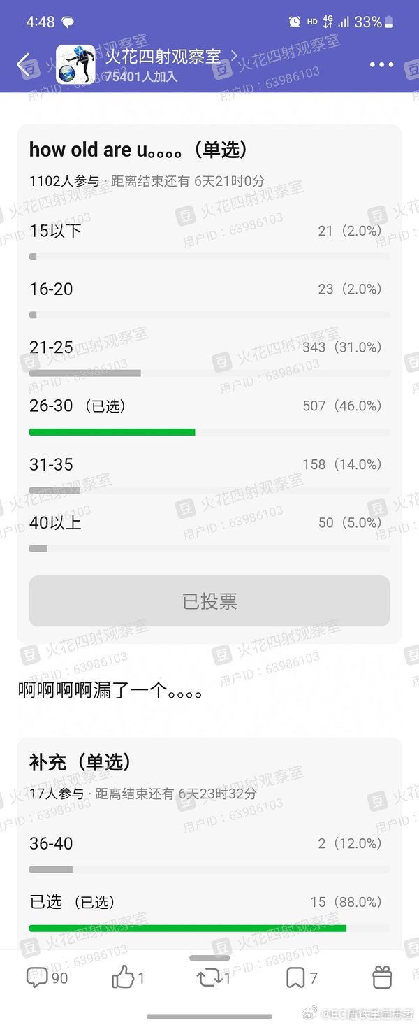 额滴神，踩组的年龄调查治好了我的年龄焦虑