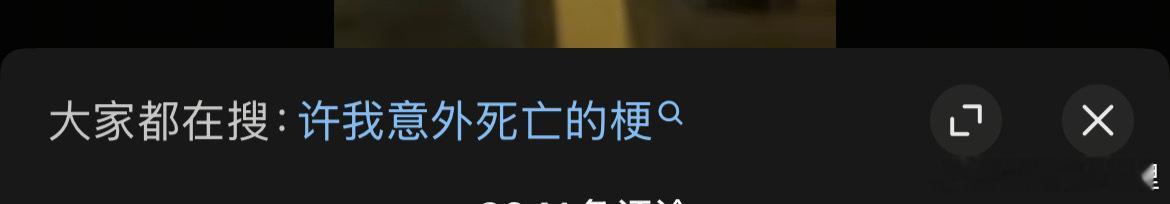 刚刷到这样一个话题：《许我一个意外死忙的梗》，心一下子被触动了，所以到底是梗还是