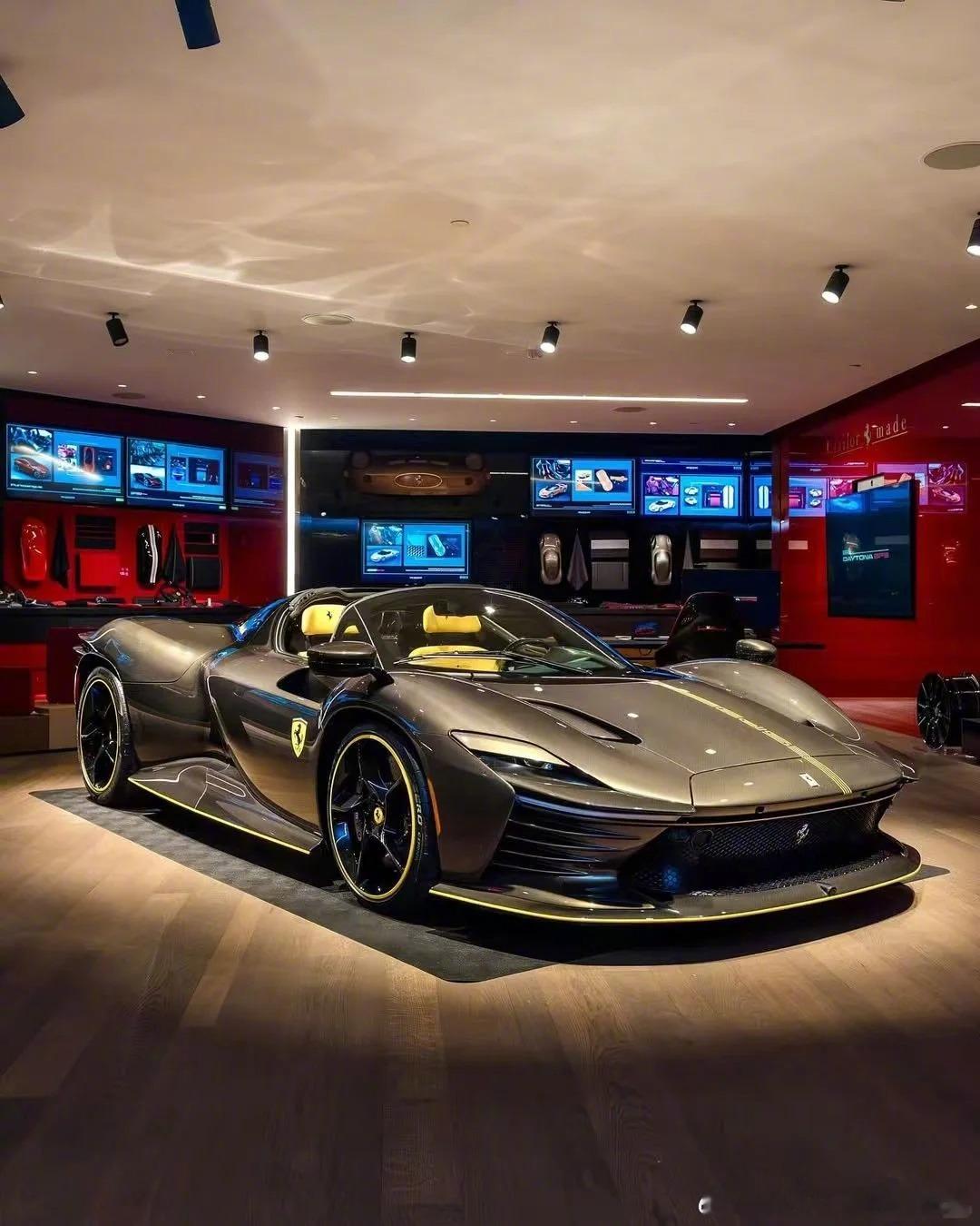 法拉利Daytona SP3，碳灰色很有质感 ​​​