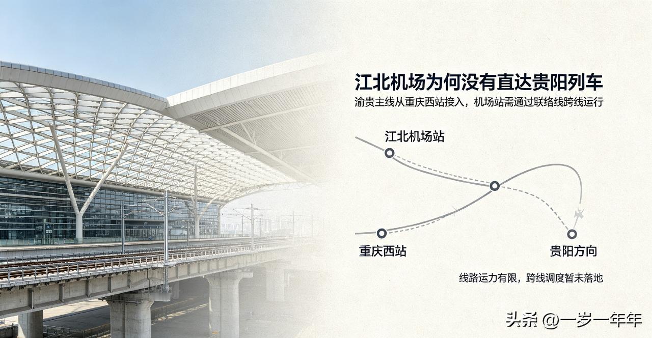 明明有高铁直达贵阳，为啥江北机场却没有直达车次？
 
不少经常往返渝黔两地的旅客