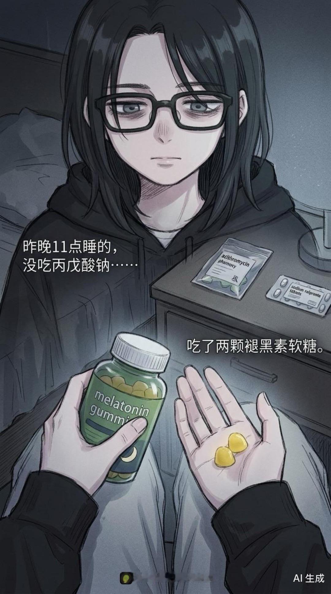 流感为什么还没好啊～天天咳得睡不着觉，要命～漫画推荐 漫画 二次元动漫 双相情感