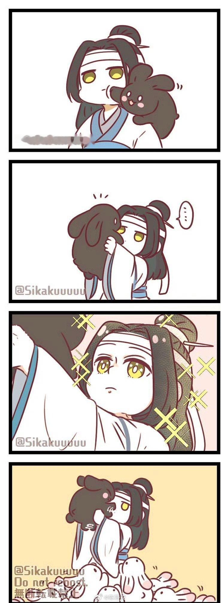 汪叽这么喜欢这只小黑兔，这是羡羡变的吧x:sikakuuuuu 