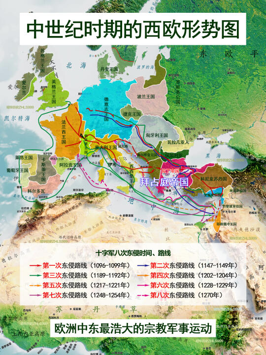十字军东征时间路线图