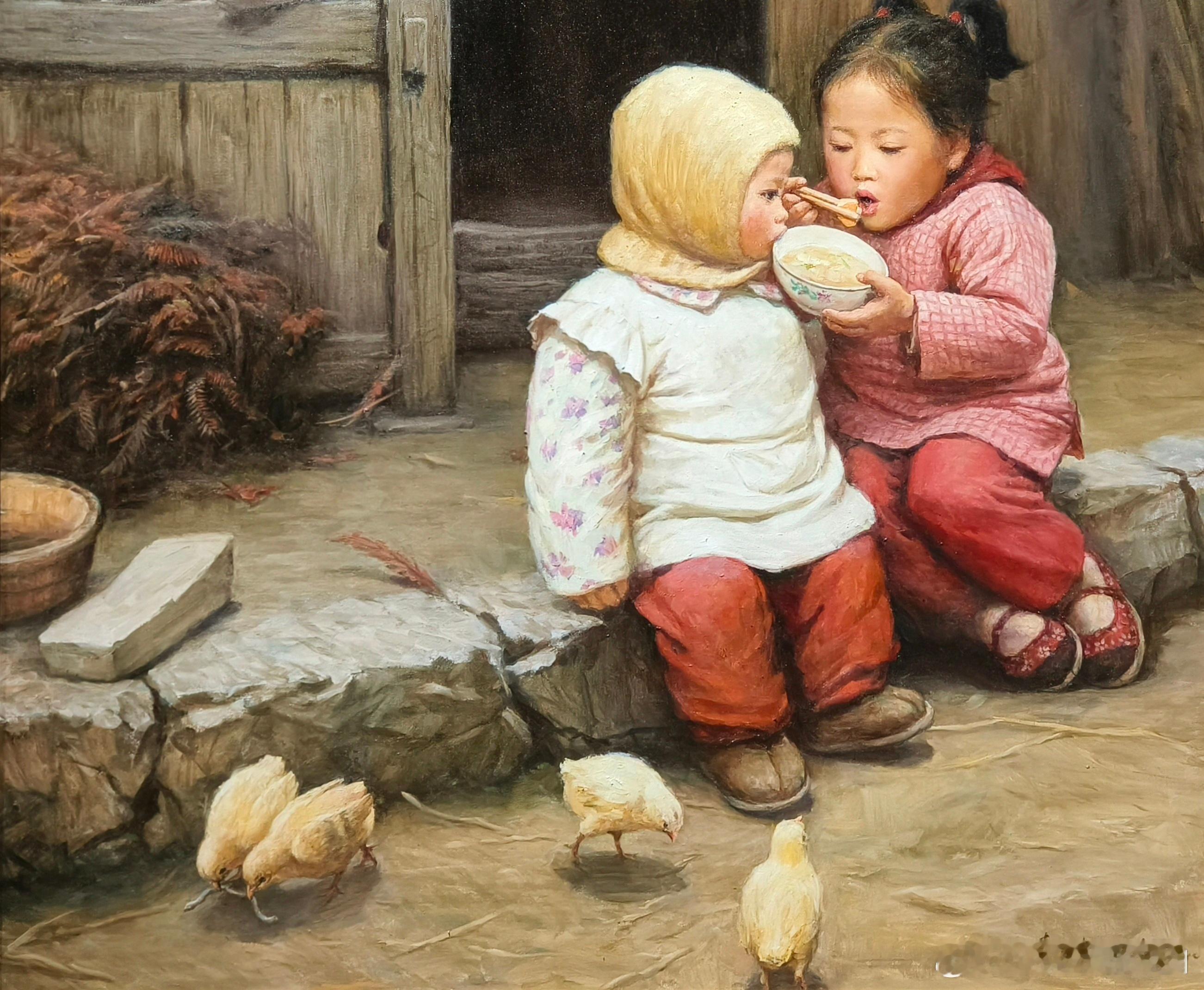 湖南长沙  李自健美术馆​《人性与爱》李自健油画 ​​​