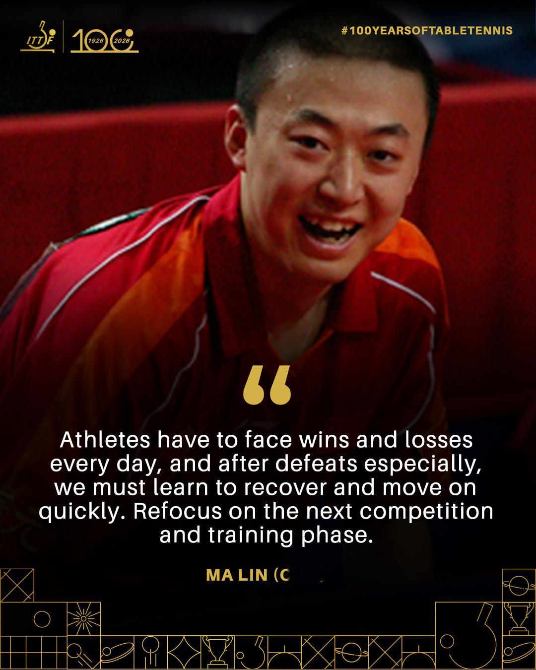 ITTF：马琳，中国国家女子乒乓球队主教练，深知失败与挫折对运动员的影响有多深。